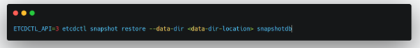 Restoring using etcdctl options