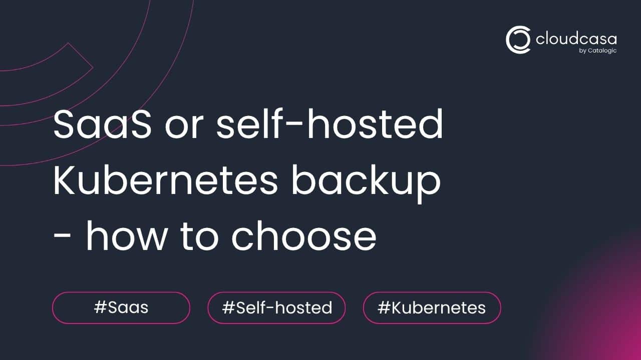 SaaS vs self-hosted Kubernetes backup