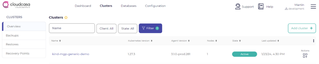 cluster overview